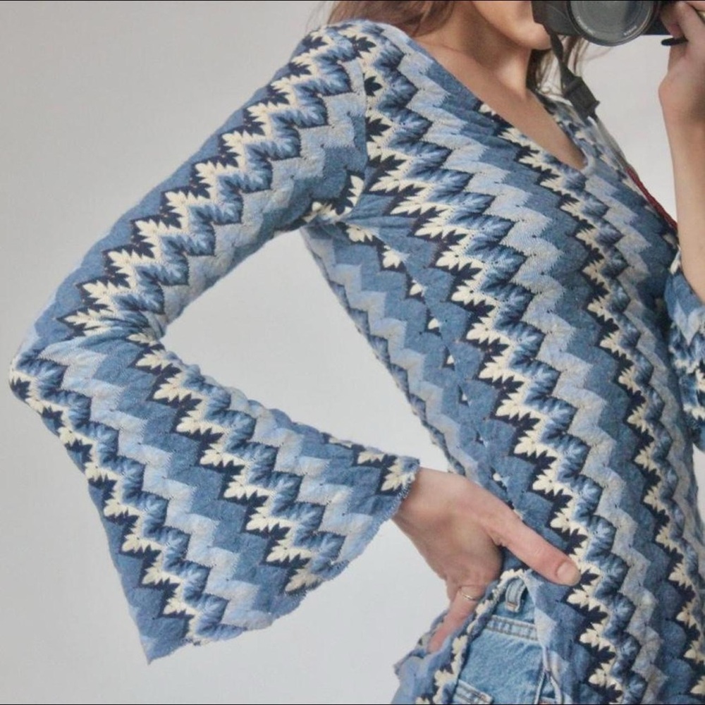 Vintage 90’s woven knit top XS